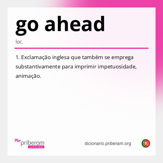 Significado de go ahead